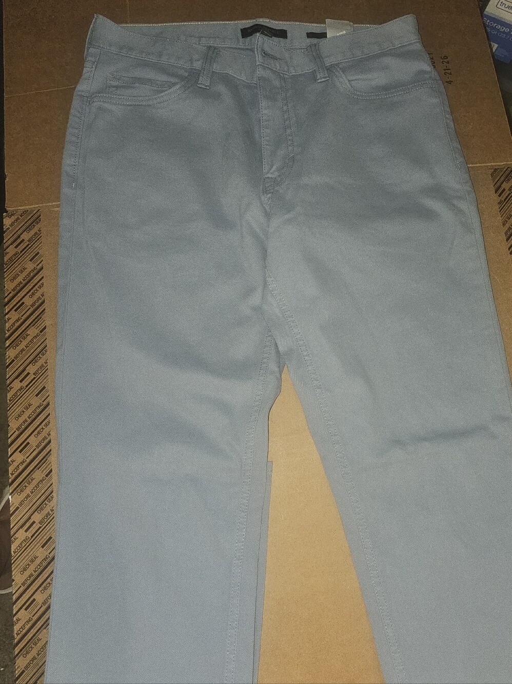 Banana Republic Men's Slim Traveler 5-Pocket Pants 31x32 Slate Blue